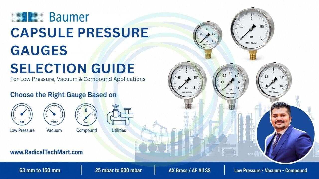 Baumer Capsule Pressure Gauge | AX and AF Selection Guide